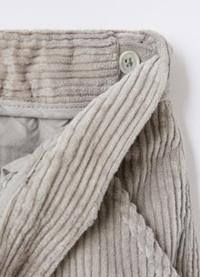 Wide-Rib Corduroy Trousers | Stone Grey