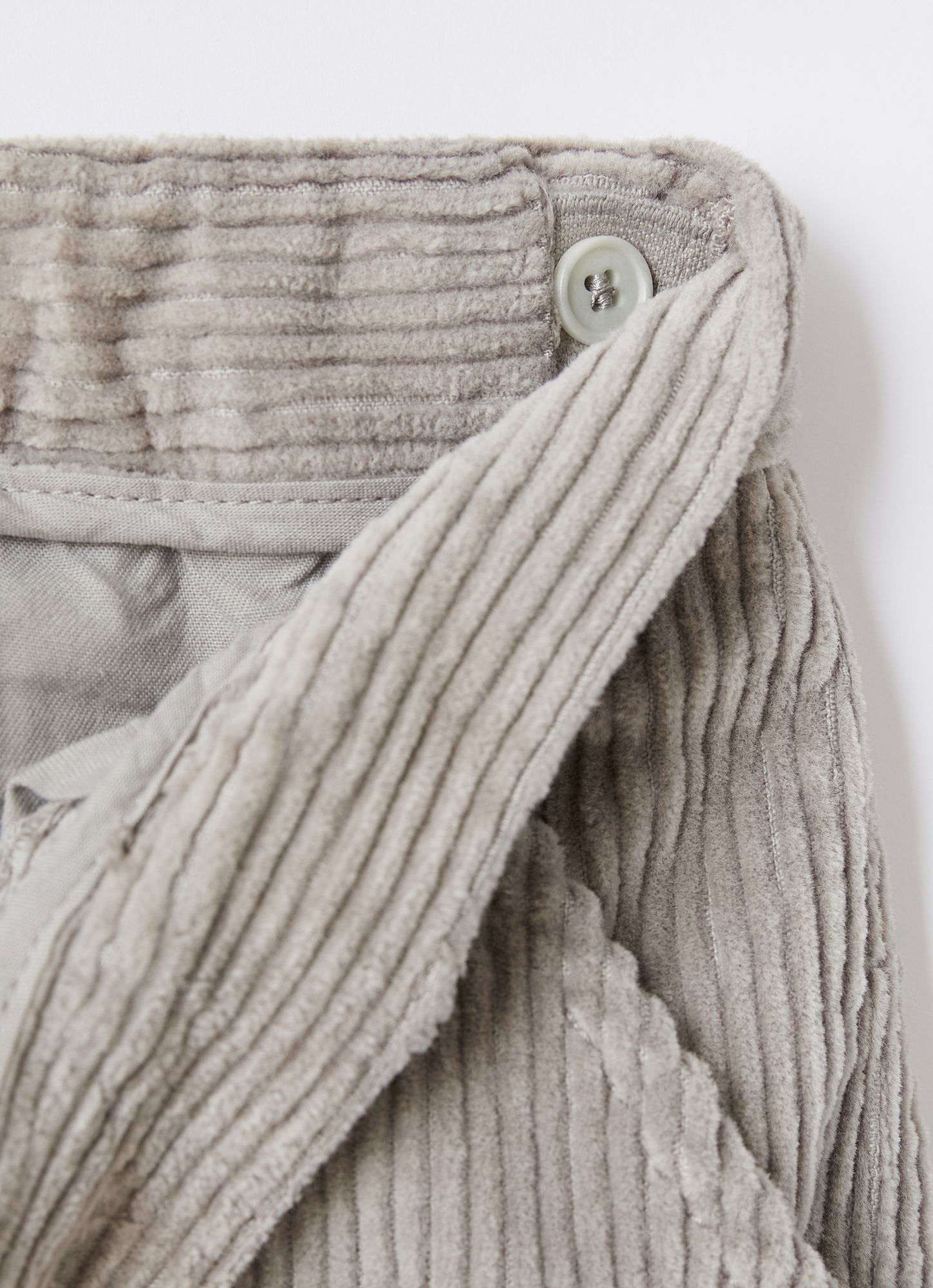 Wide-Rib Corduroy Trousers | Stone Grey