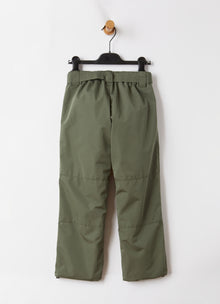 Belted Technical Nylon Trousers | Fir Green