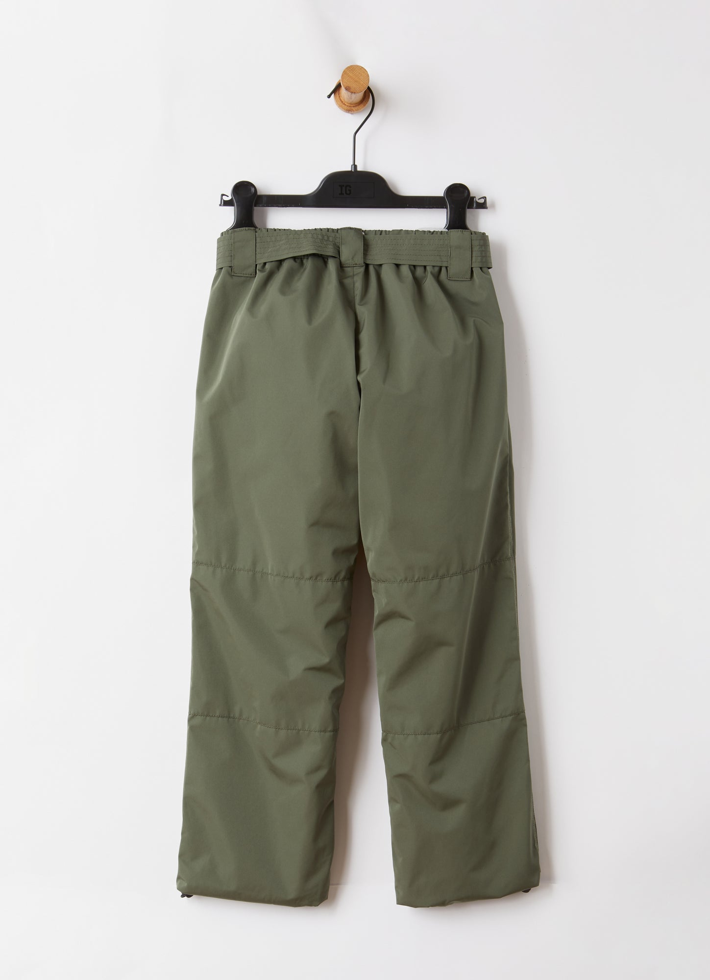 Belted Technical Nylon Trousers | Fir Green