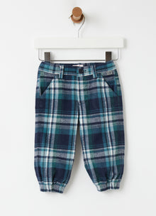 Baby Boys Flannel Trousers | Blue