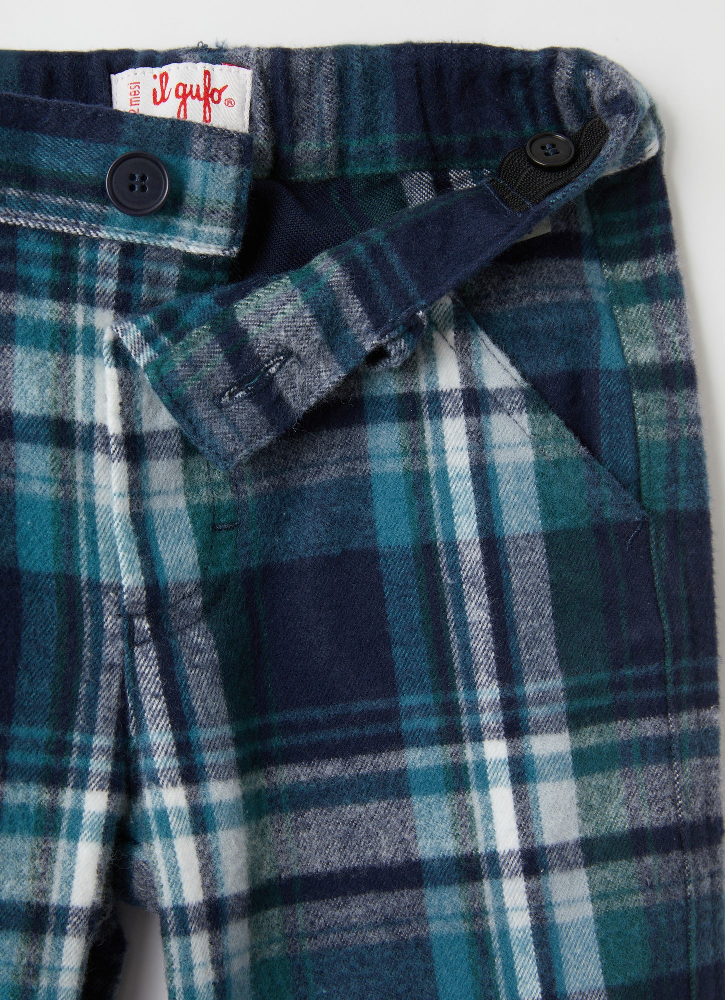 Baby Boys Flannel Trousers | Blue