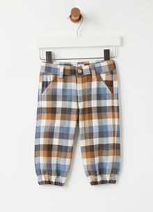 Baby Boys Cuffed Trousers | Powder Blue