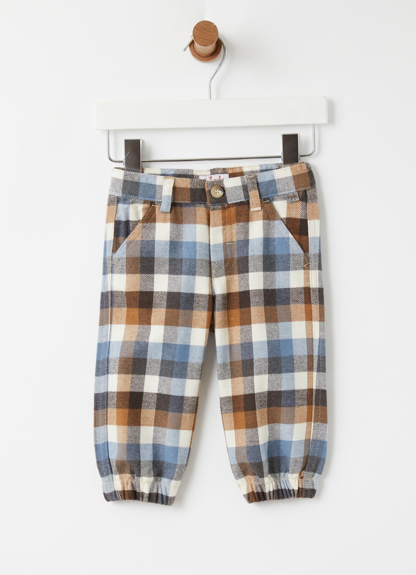 Baby Boys Cuffed Trousers | Powder Blue