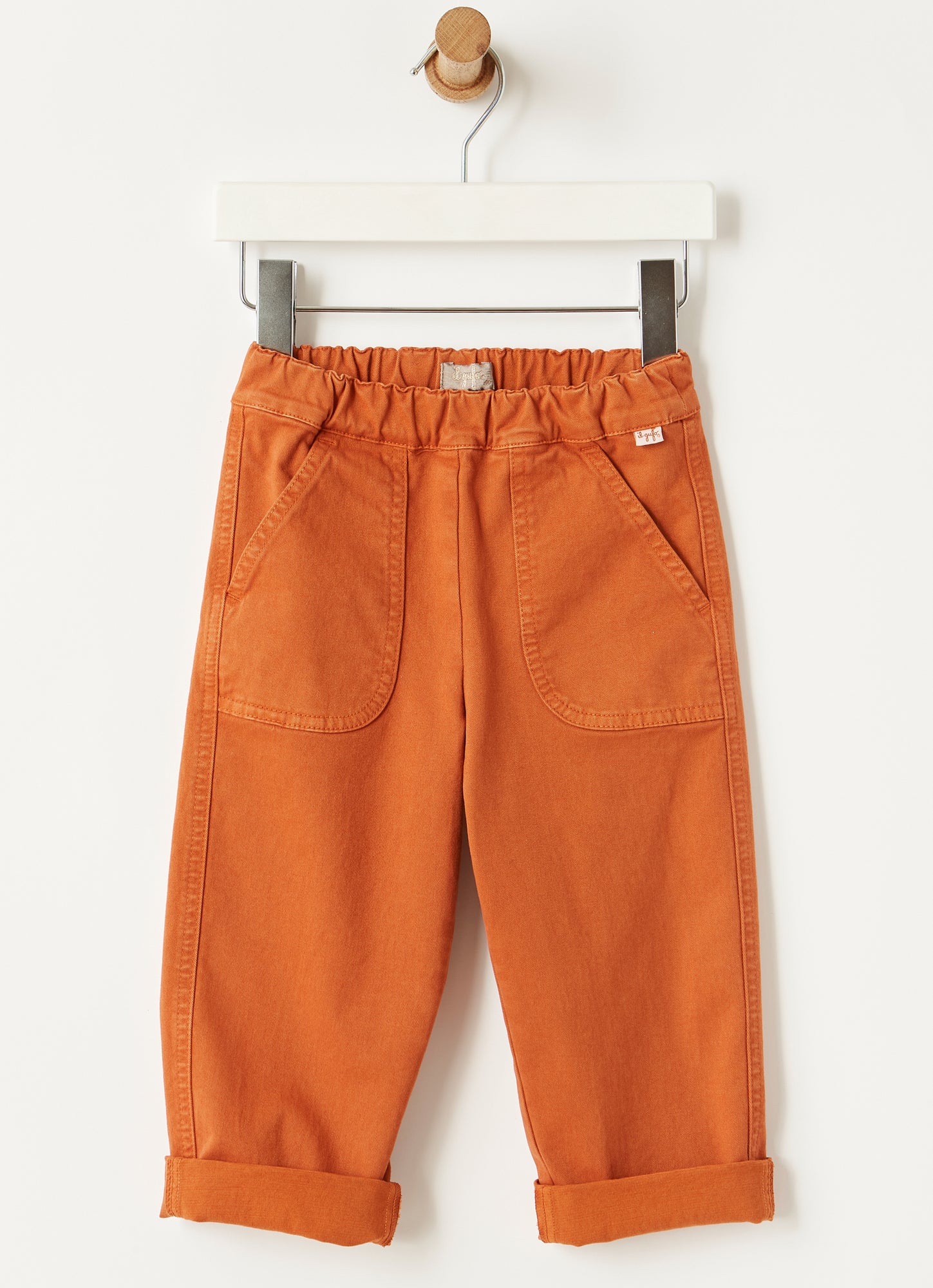 Gabardine Baggy Trousers | Warm Orange