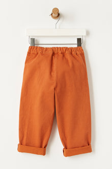 Gabardine Baggy Trousers | Warm Orange