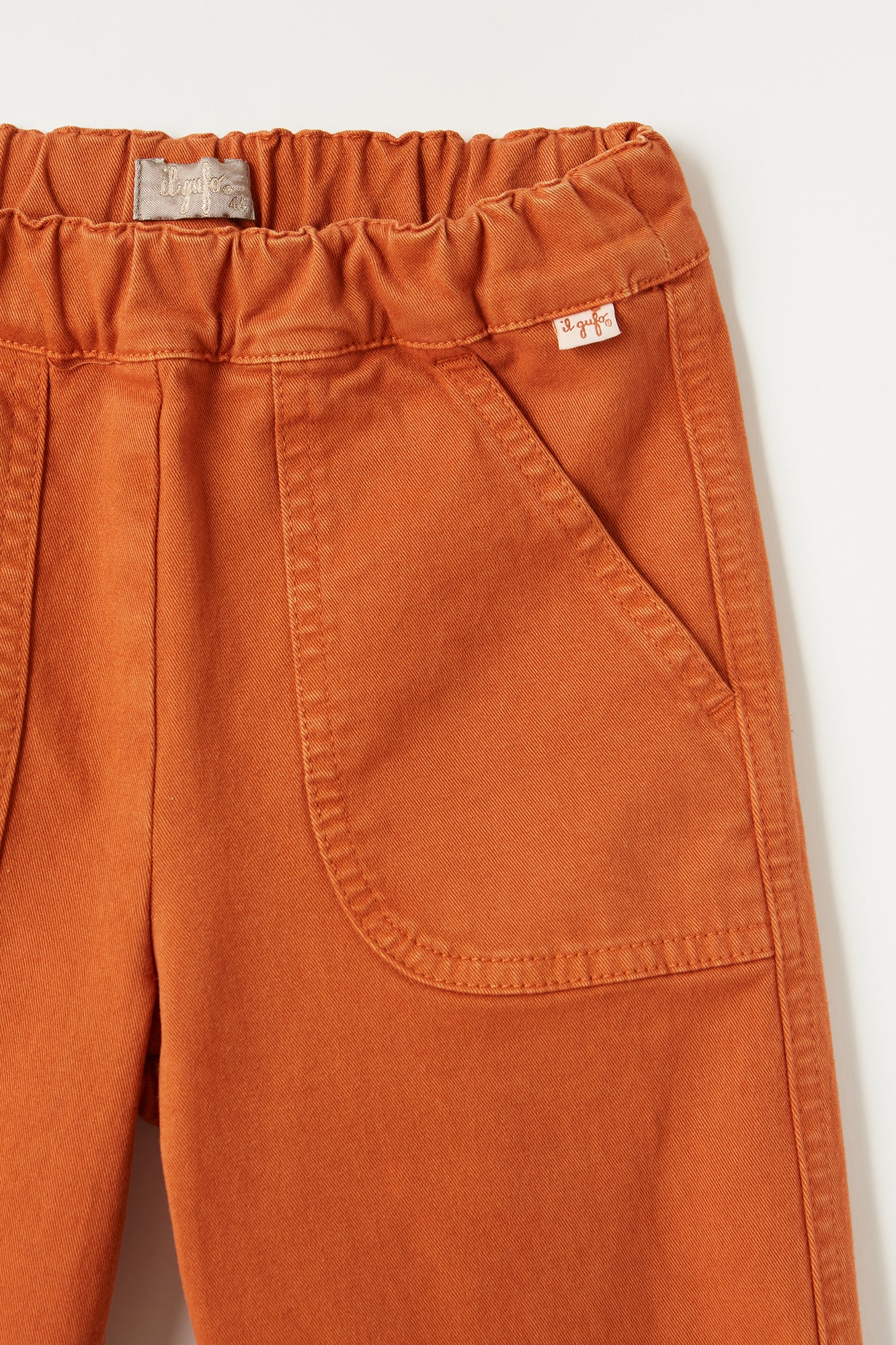 Gabardine Baggy Trousers | Warm Orange