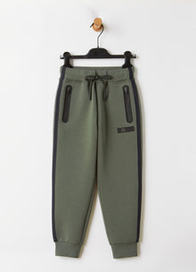 Cuffed Bonded Joggers | Fir Green/Black
