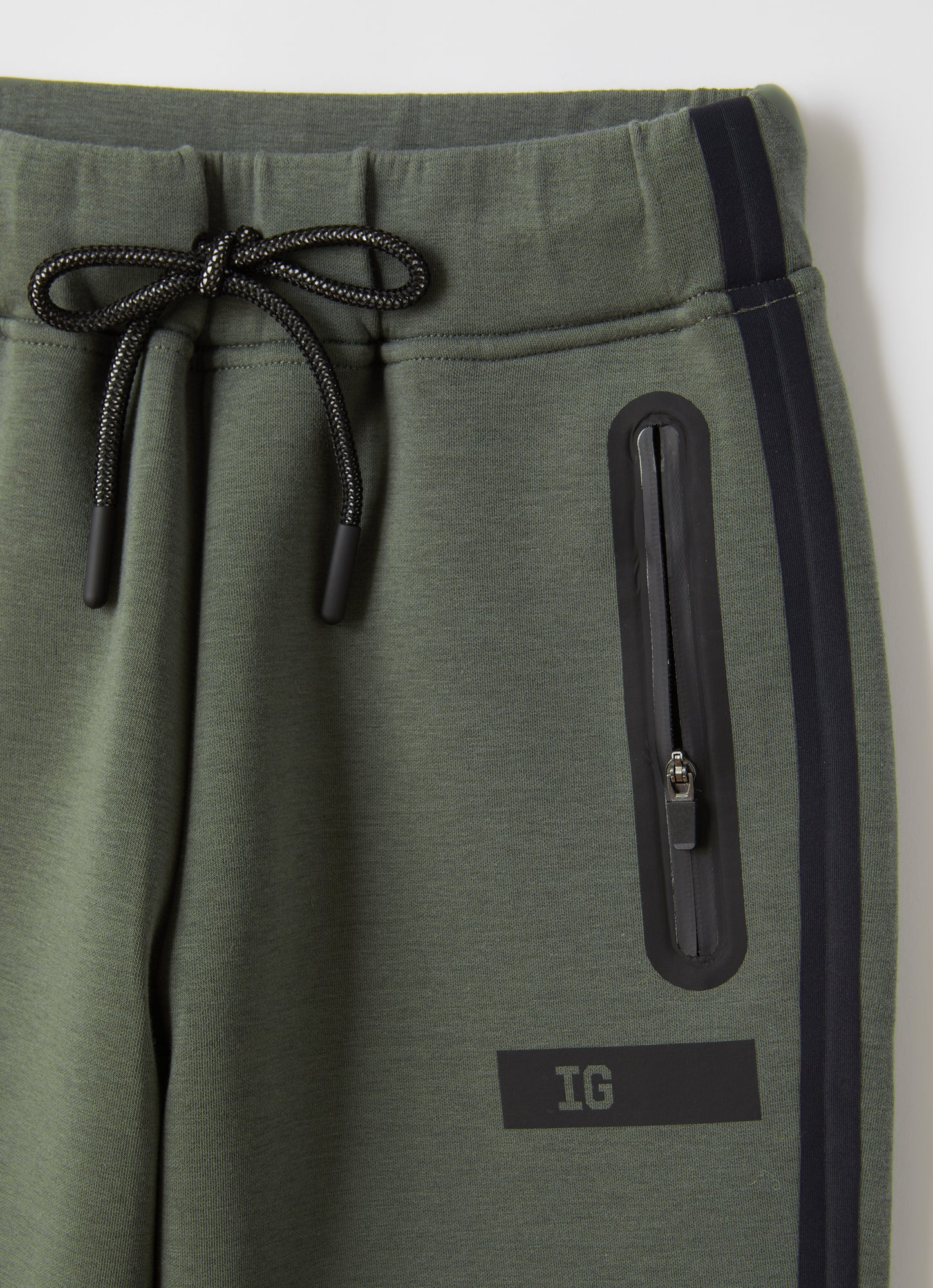 Cuffed Bonded Joggers | Fir Green/Black