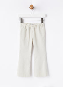 Cropped Velvet Trousers | Pearl Grey