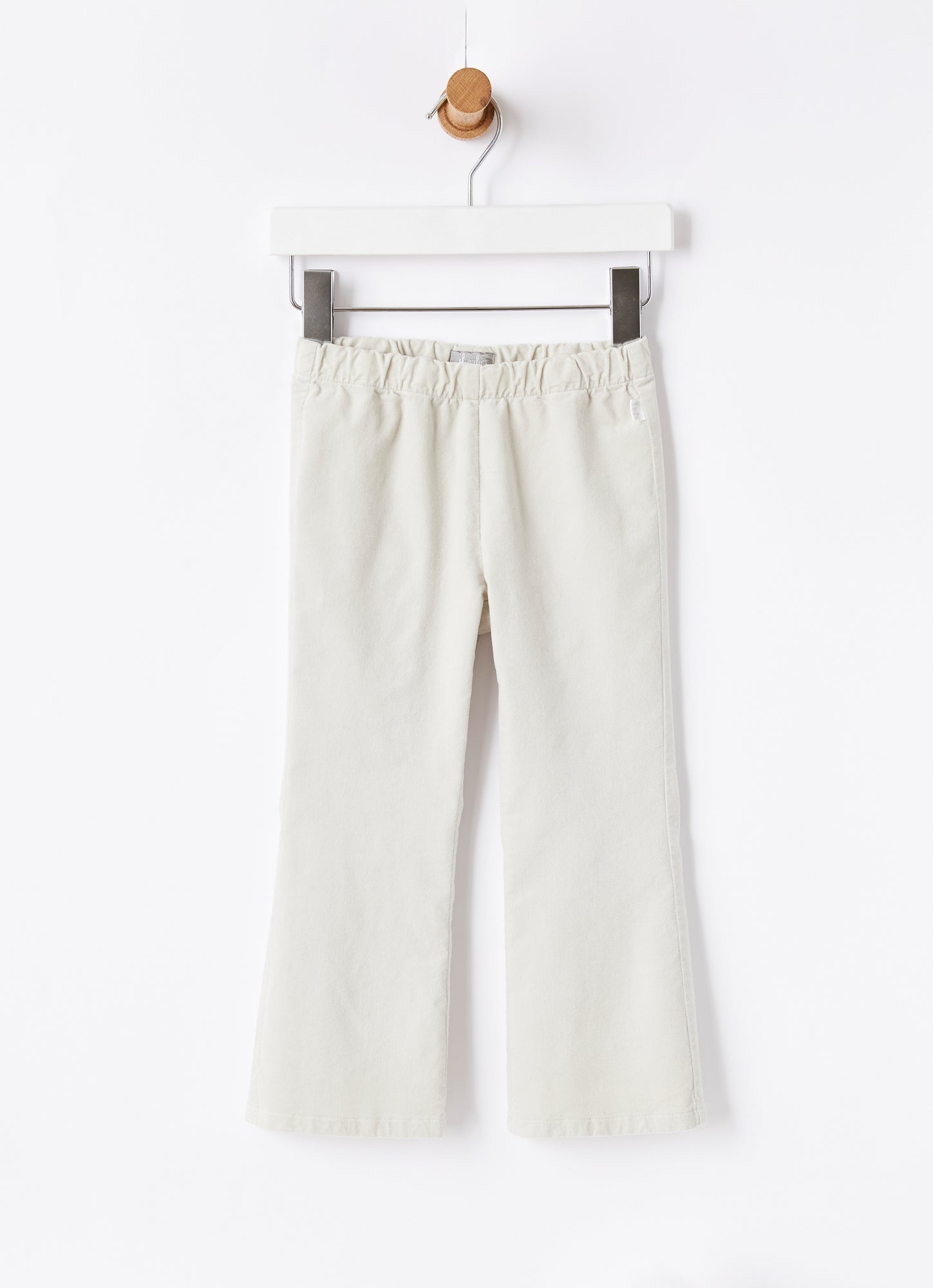 Cropped Velvet Trousers | Pearl Grey
