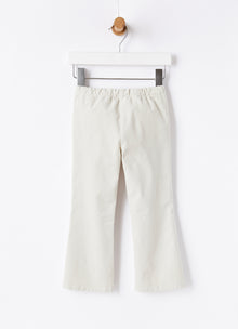 Cropped Velvet Trousers | Pearl Grey