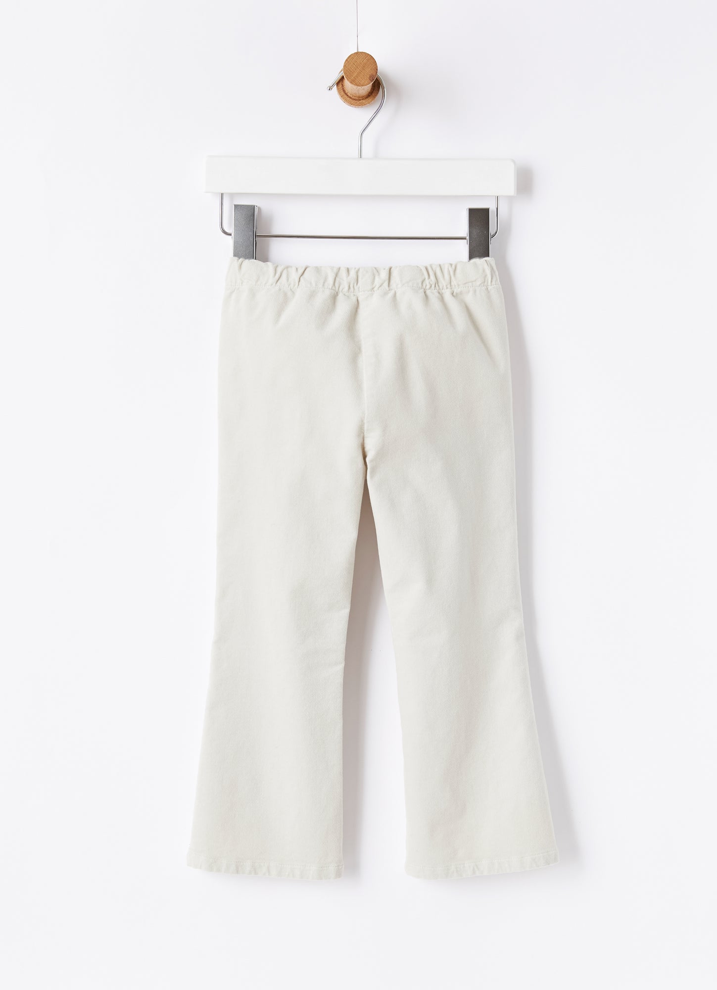 Cropped Velvet Trousers | Pearl Grey