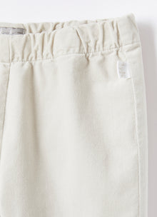 Cropped Velvet Trousers | Pearl Grey