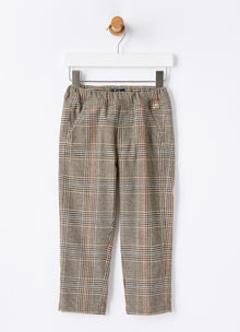 Regular Fit Check Trousers | Coffee