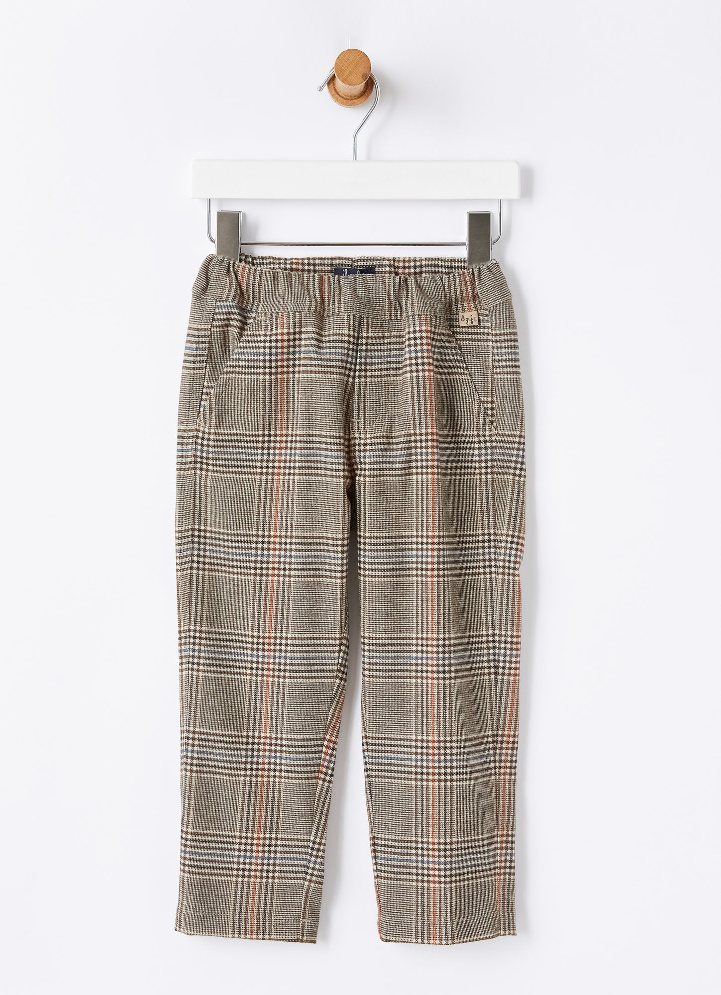 Regular Fit Check Trousers | Coffee