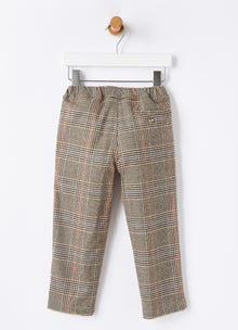 Regular Fit Check Trousers | Coffee