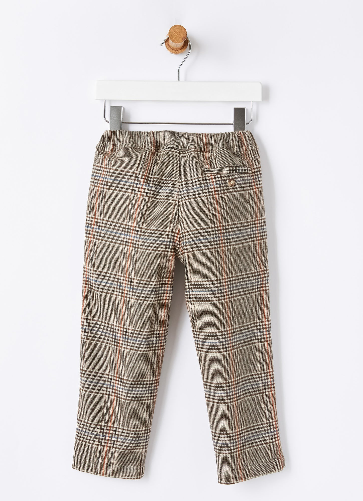 Regular Fit Check Trousers | Coffee