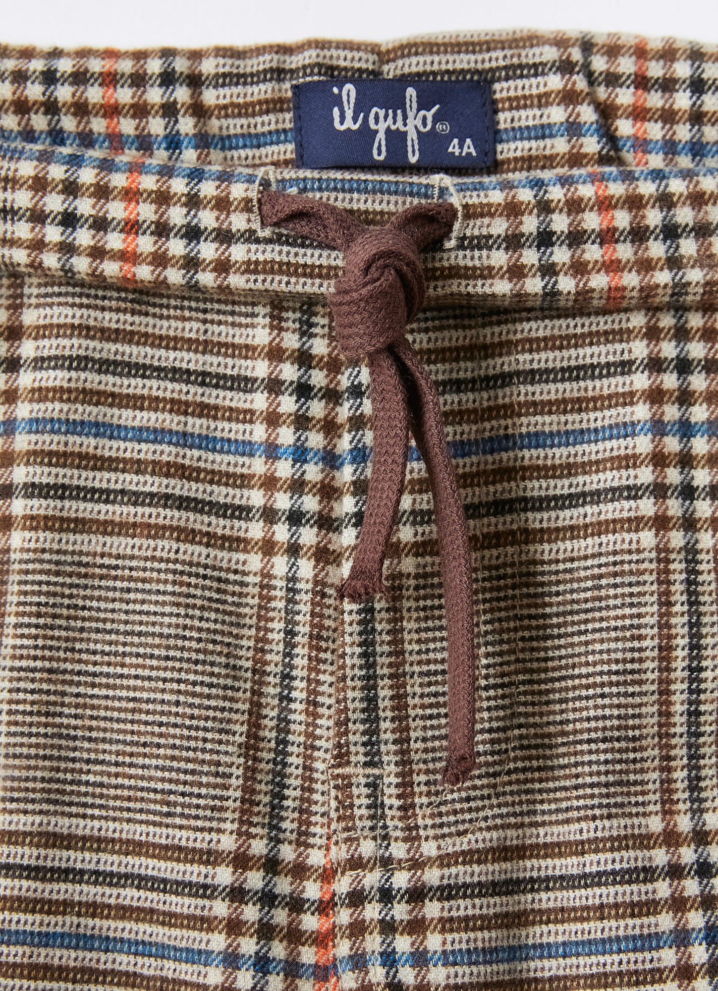 Regular Fit Check Trousers | Coffee