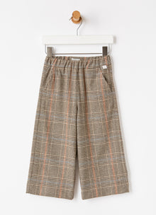 Check Culotte Trousers | Coffee
