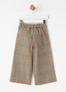 Check Culotte Trousers | Coffee