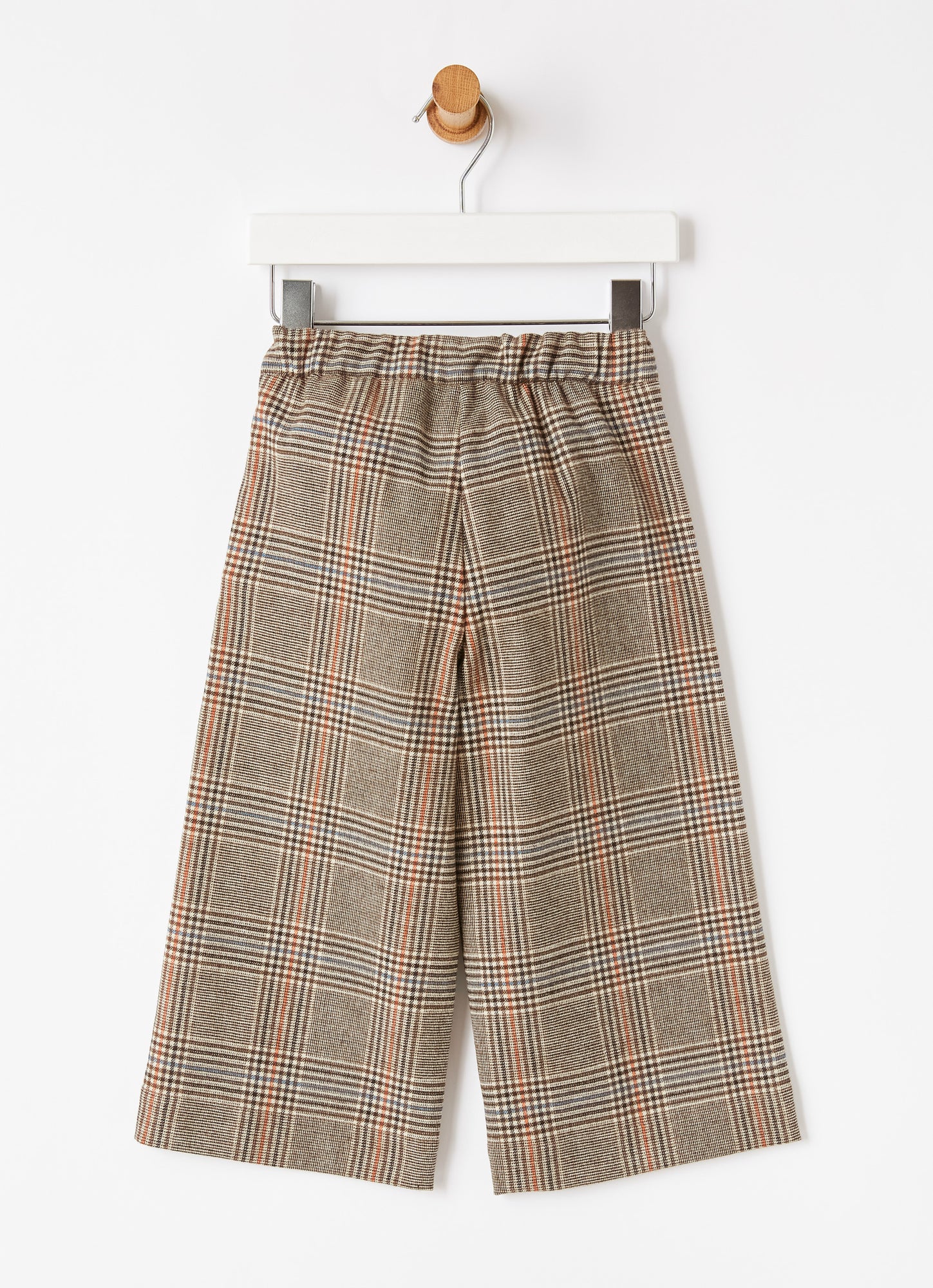 Check Culotte Trousers | Coffee