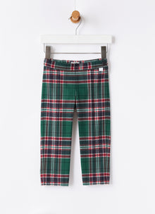Tartan Technowool Capri Trousers | Pine Green