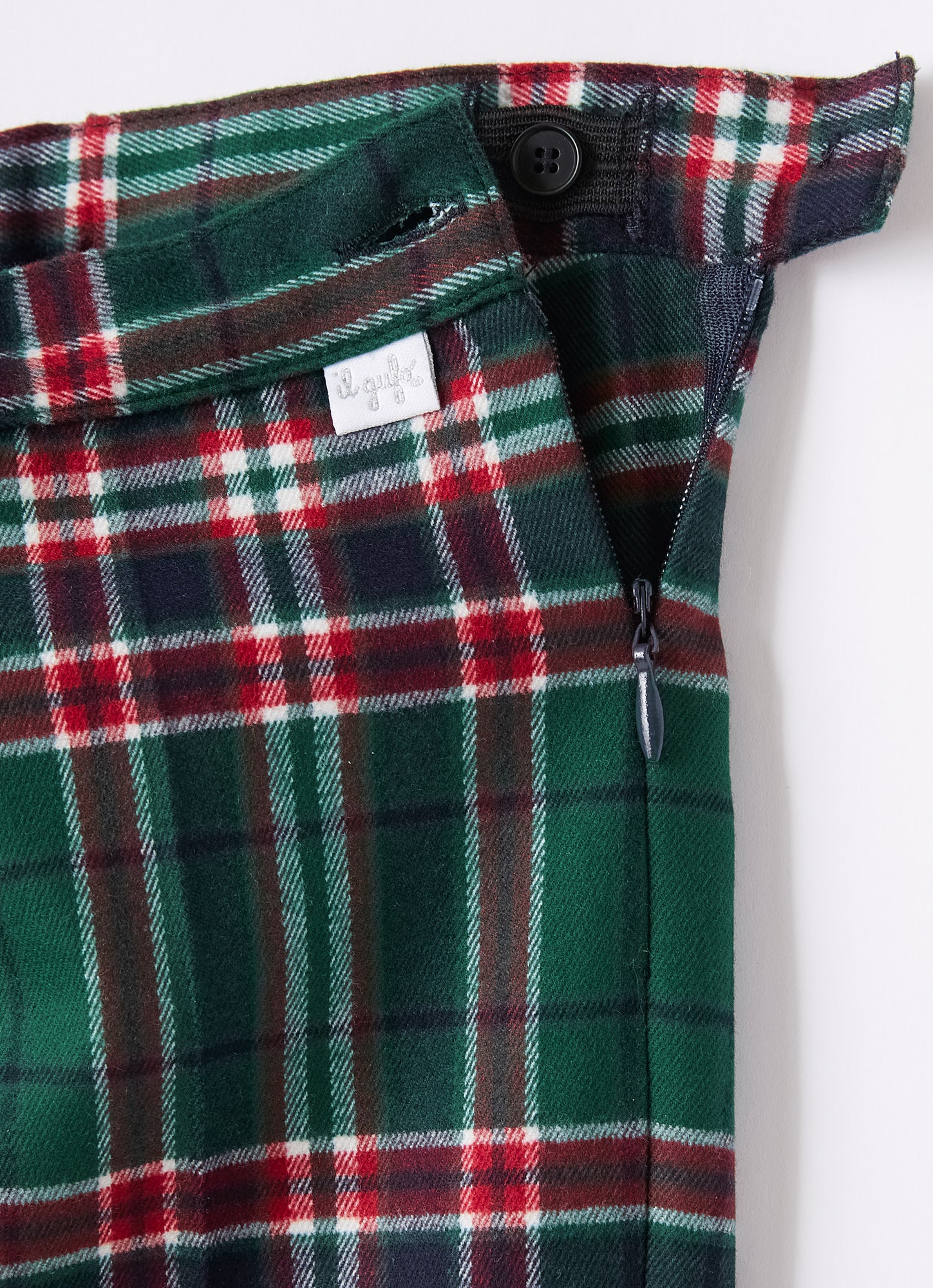Tartan Technowool Capri Trousers | Pine Green