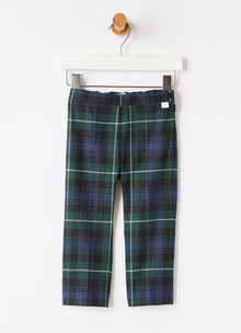 Check Technowool Capri Trousers | Ocean Blue
