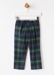 Check Technowool Capri Trousers | Ocean Blue
