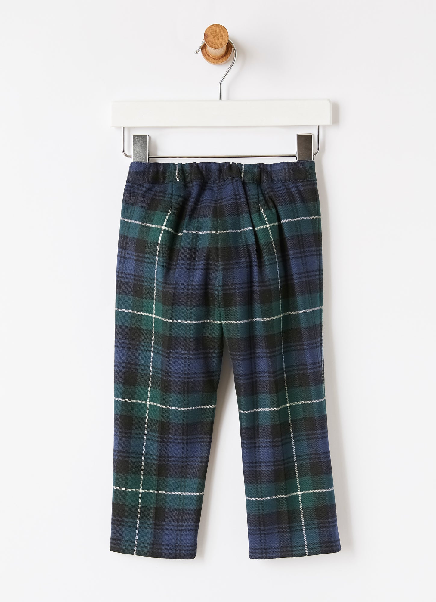 Check Technowool Capri Trousers | Ocean Blue
