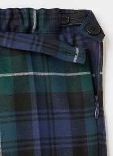 Check Technowool Capri Trousers | Ocean Blue