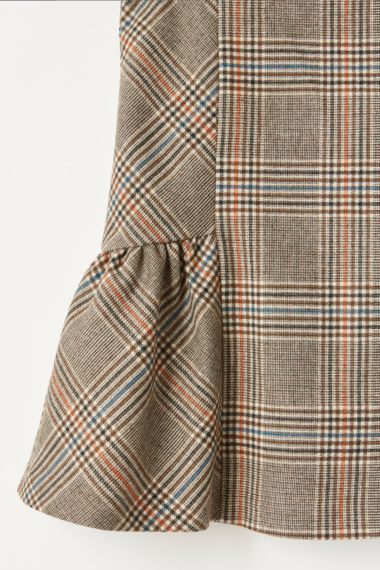 Sleeveless Check Technowool Dress | Coffee