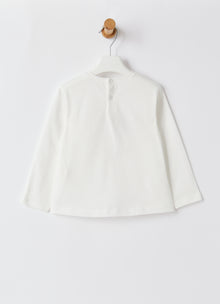 Ballerina Print Jersey Top | Latte/Rosa Glassa