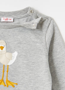 Jersey Top | Grigio/Pergamena