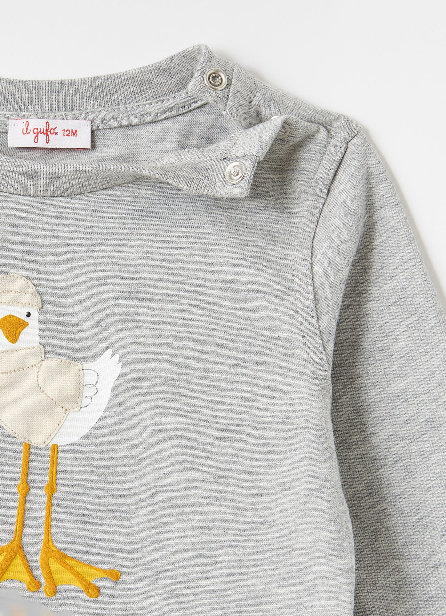 Jersey Top | Grigio/Pergamena