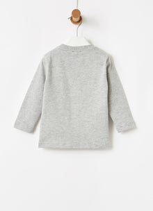 Reindeer Jersey Top | Nickel Grey/Blue