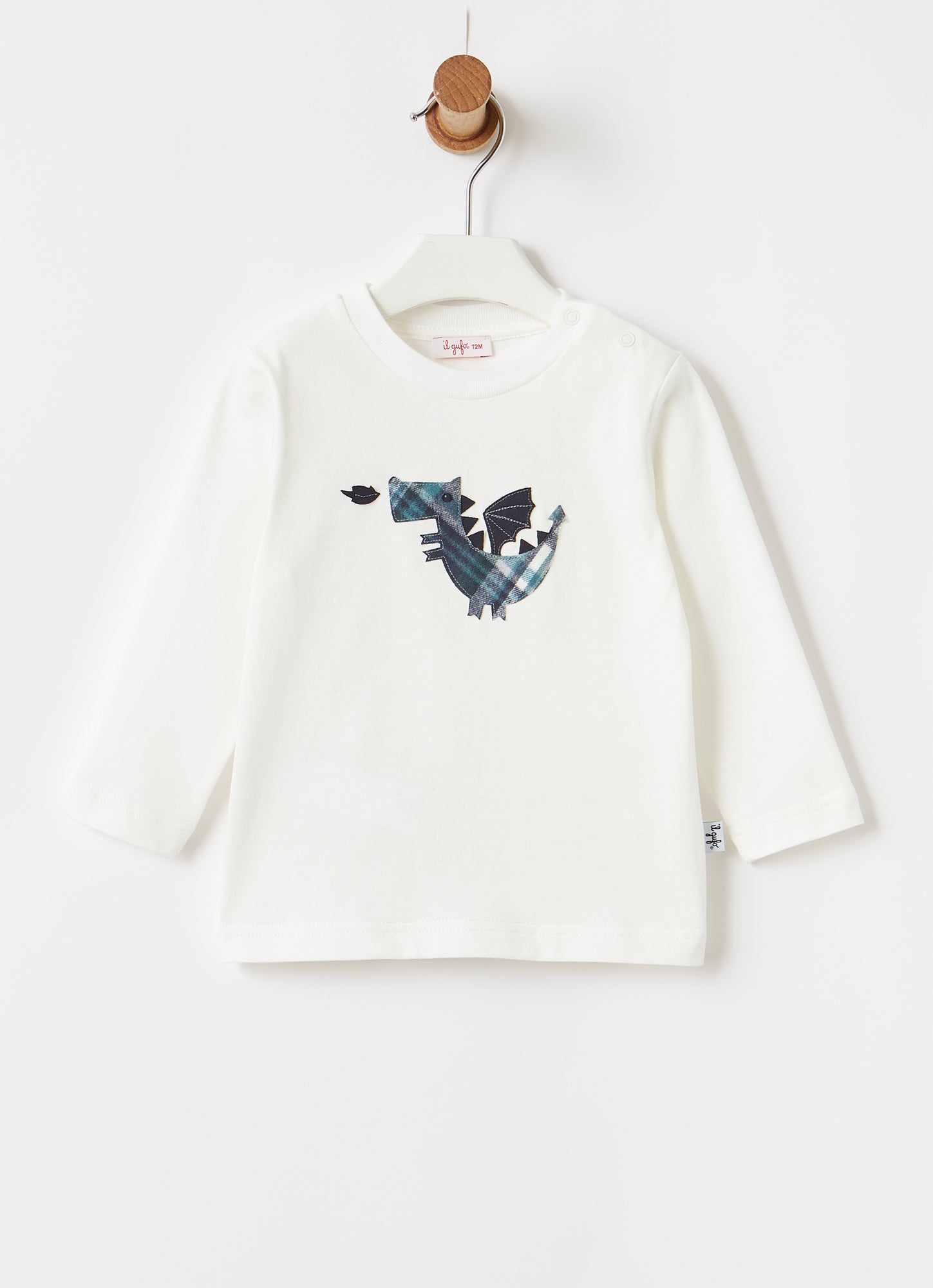 Baby Dragon Jersey T-Shirt | Milk/Blue