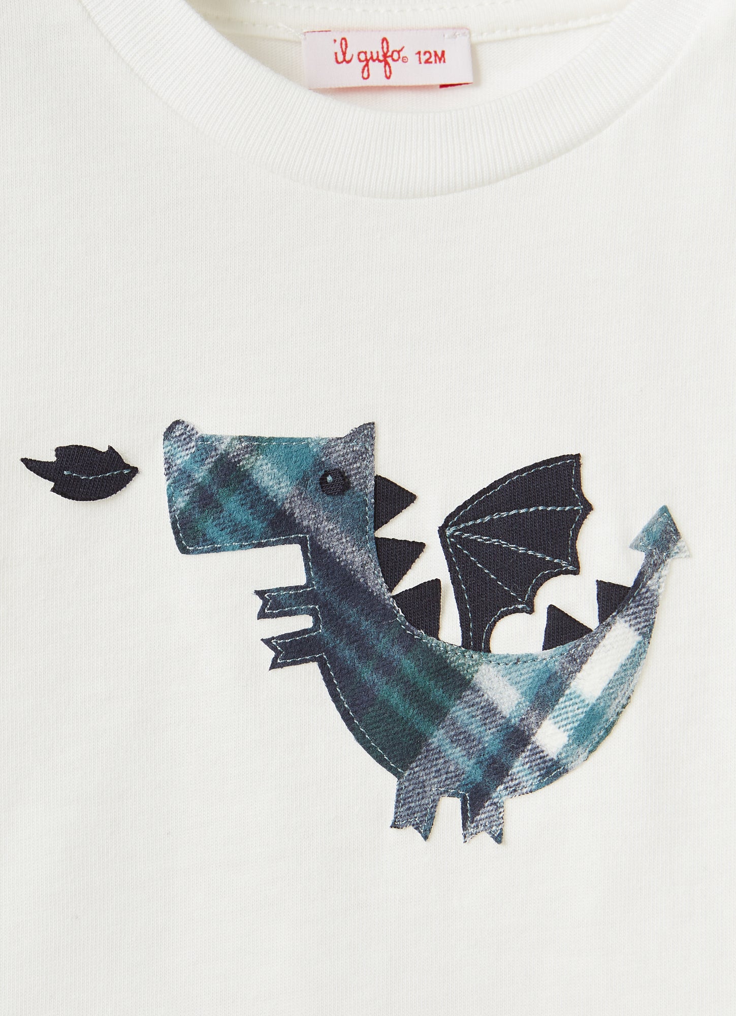 Baby Dragon Jersey T-Shirt | Milk/Blue