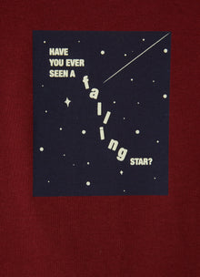 Starry Sky Print T-Shirt | Rosso Fuoco/Blue