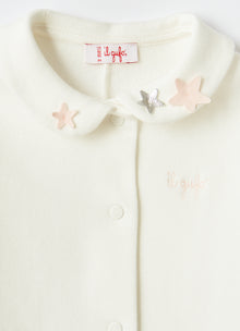 Pockets And Stars Babysuit | Milk/Quartz Pink