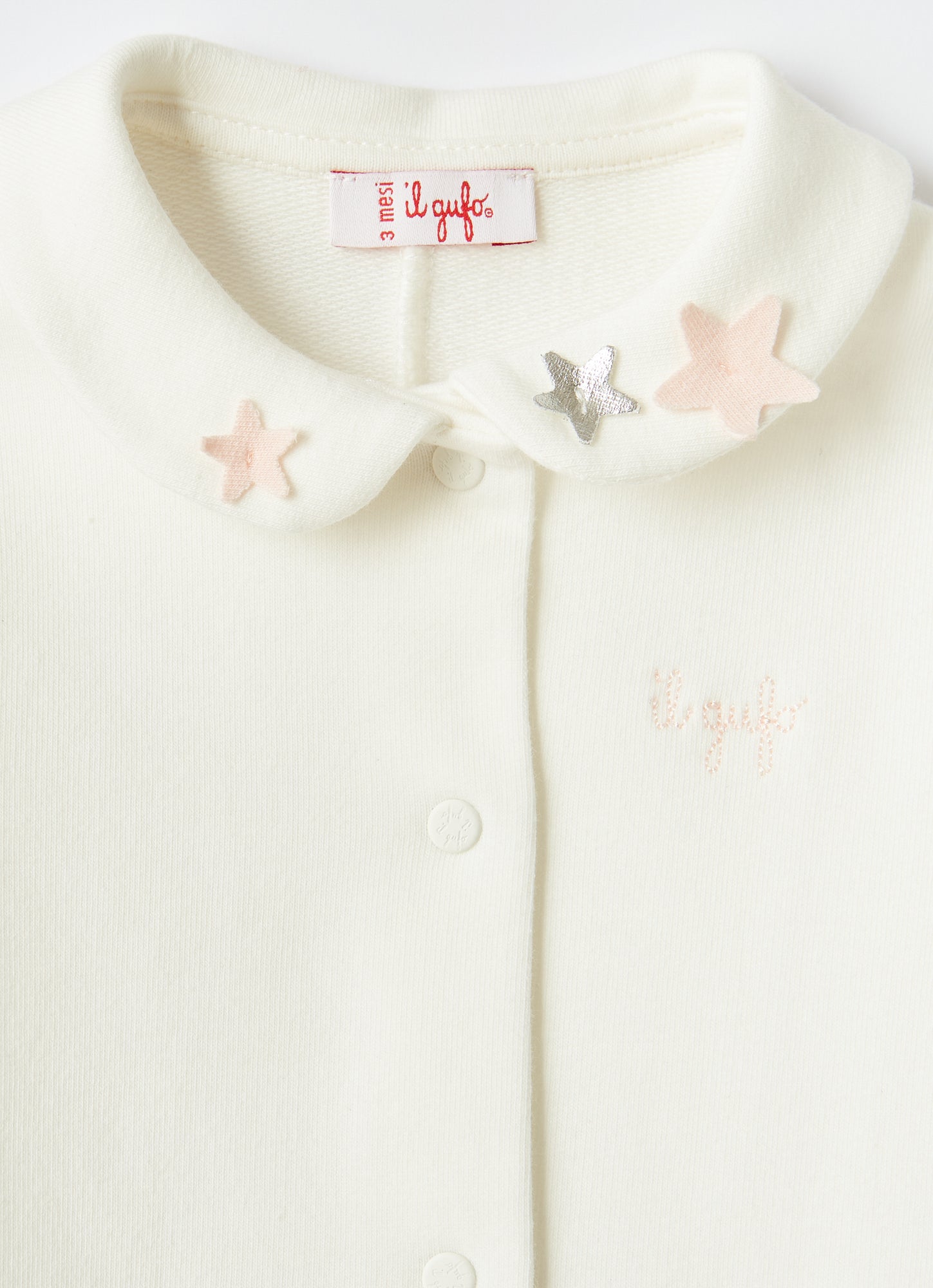 Pockets And Stars Babysuit | Milk/Quartz Pink