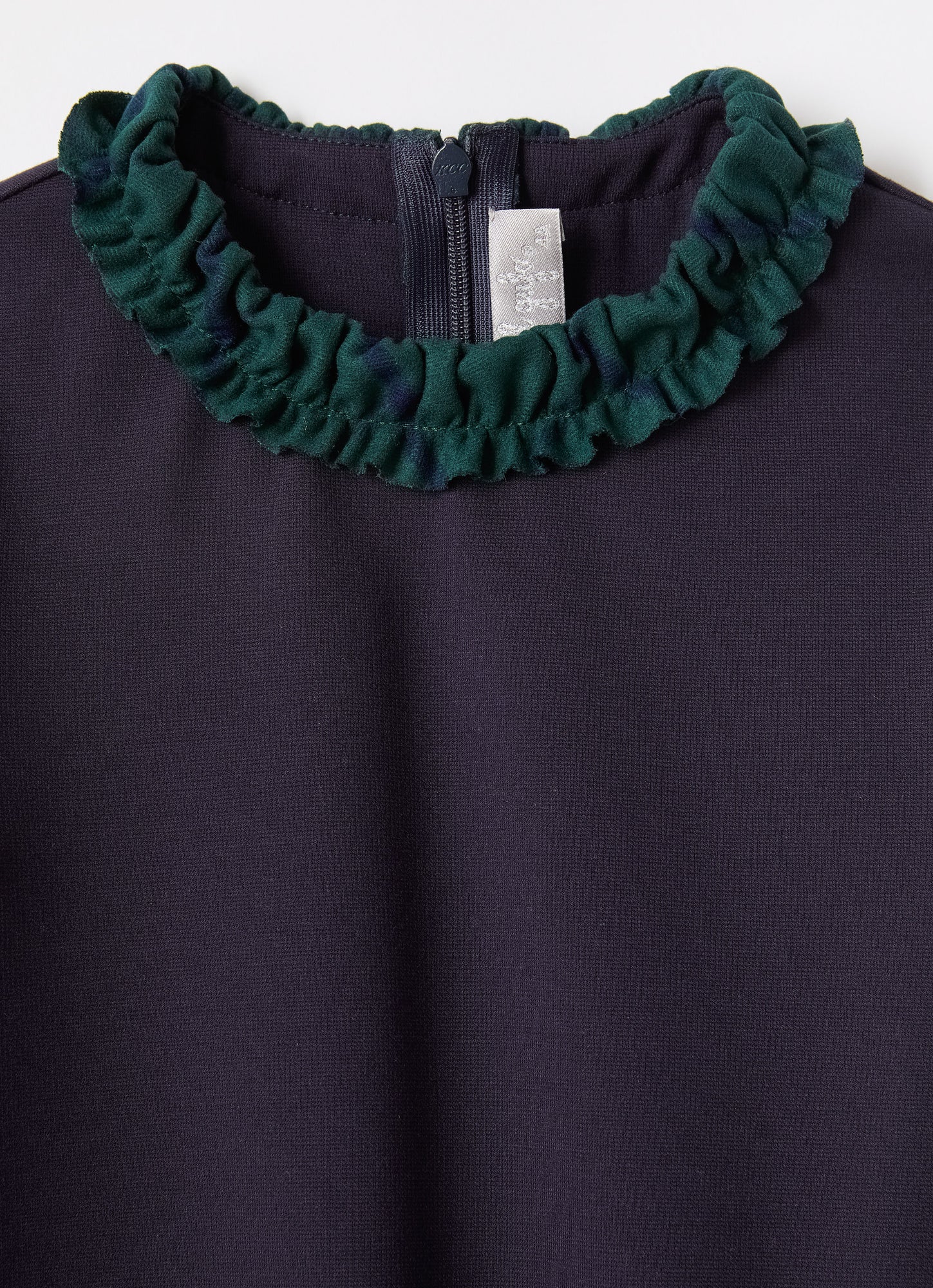 Ruffle And Check Maxi Flounce Dress | Blue/Verde Vetro