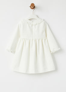 Technowool Dress with Embroidery | Milk
