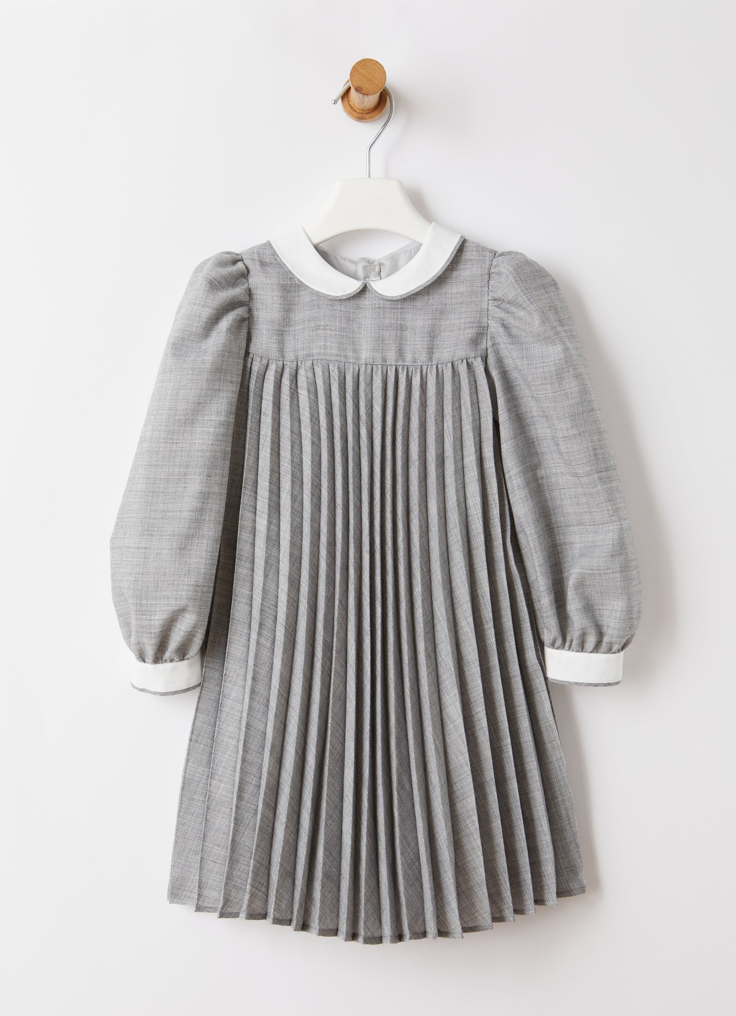 Dress with Pleating Motif | Granite Grey