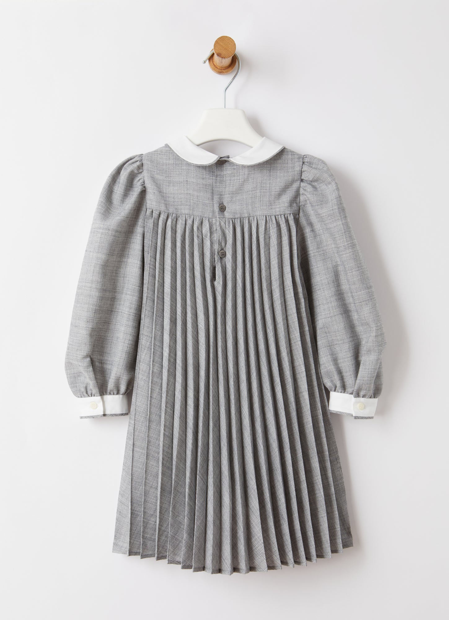 Dress with Pleating Motif | Granite Grey