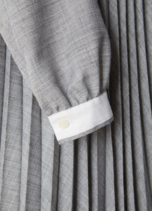 Dress with Pleating Motif | Granite Grey