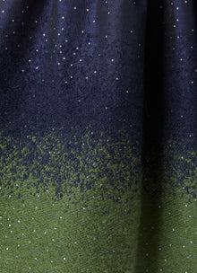 Taffeta Dress with Lurex Details | Blue/Verde Trasparente