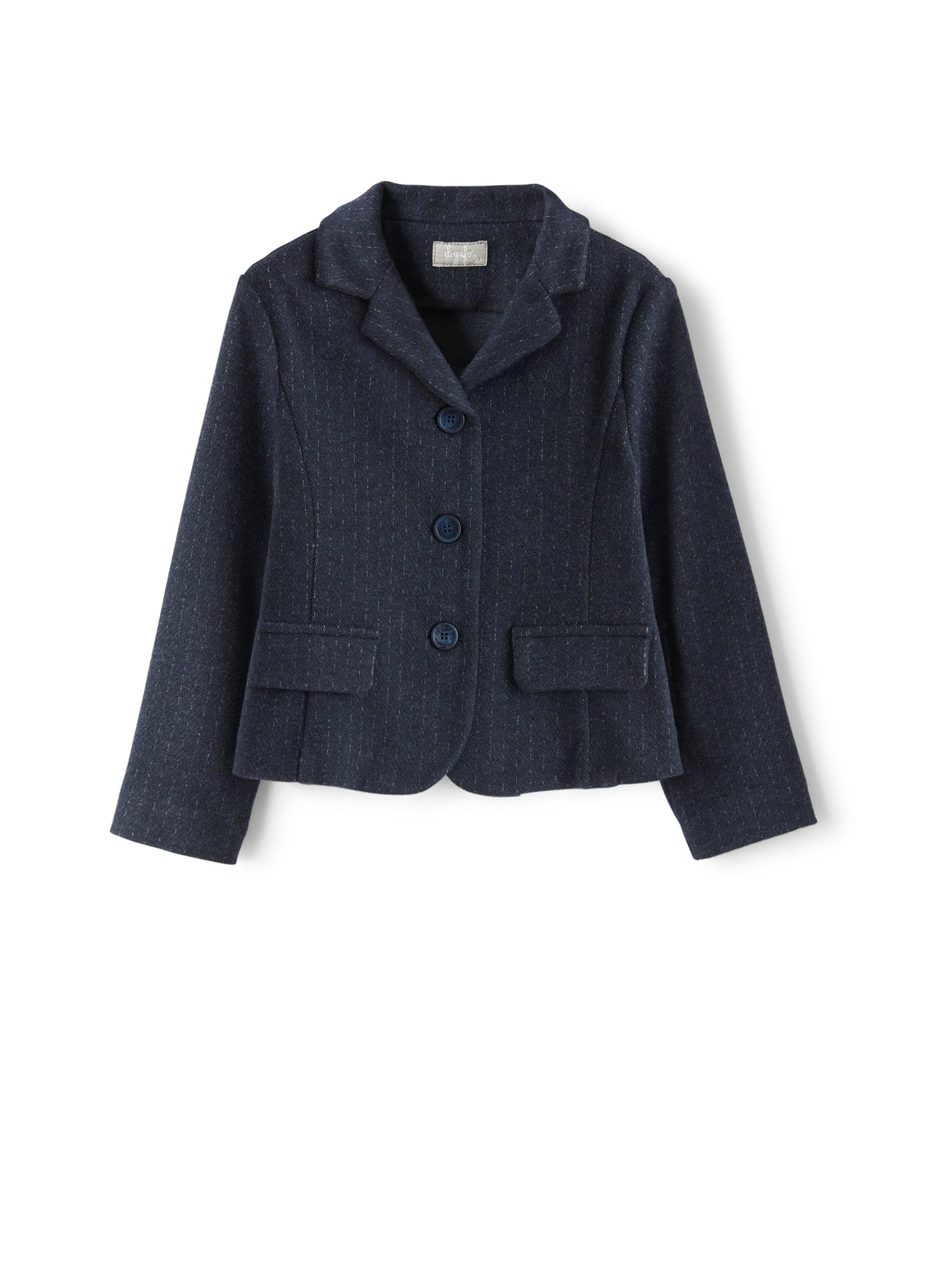 Single-Breasted Pinstripe Blazer | Blue