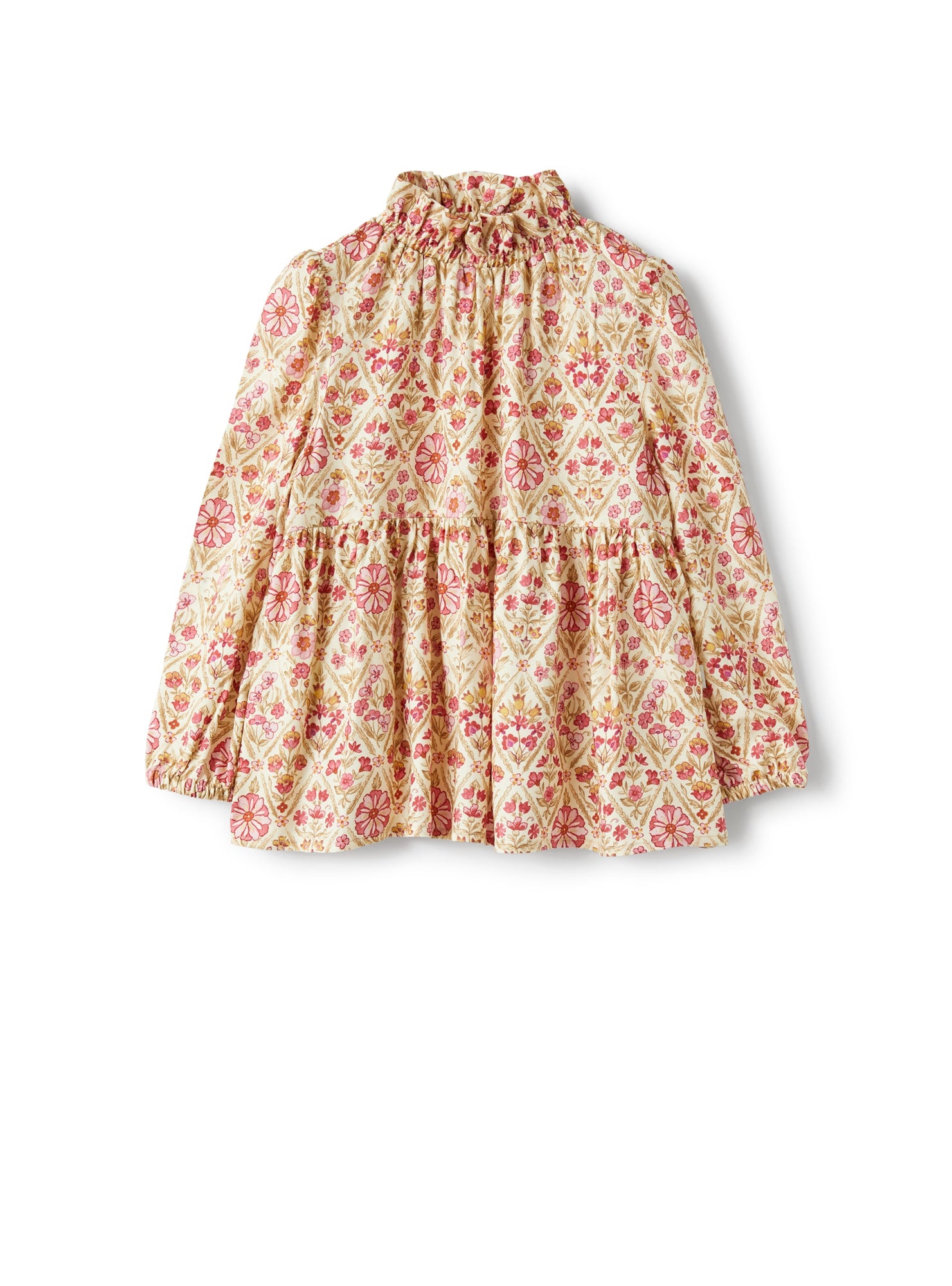 Shirt in Floral-Printed Viscose | Giallo Acero